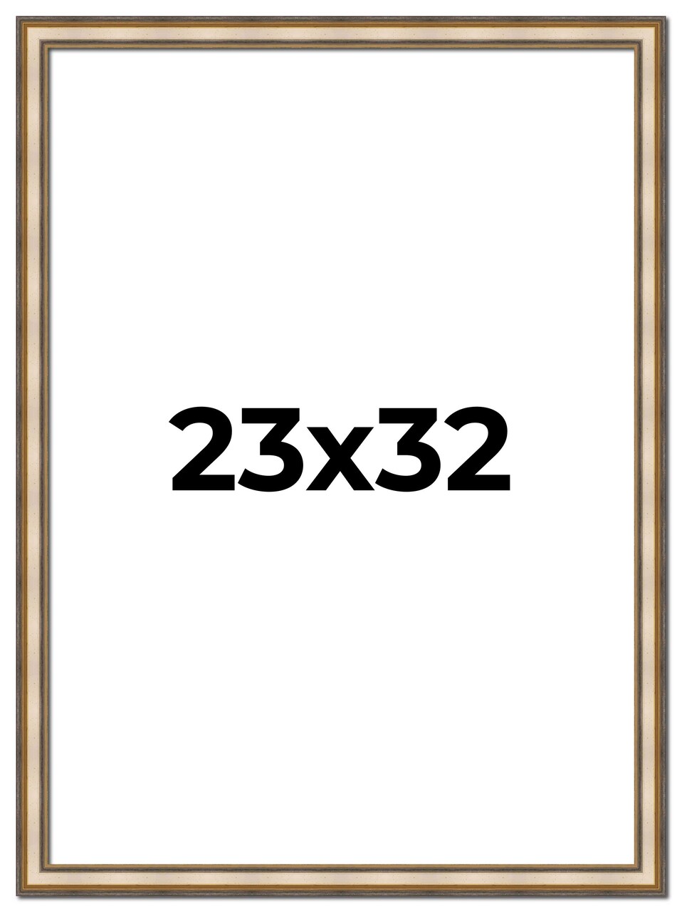 23x32 Refined Silver Picture Frame - UV Acrylic, Foam Board Backing, Hanging Hardware
